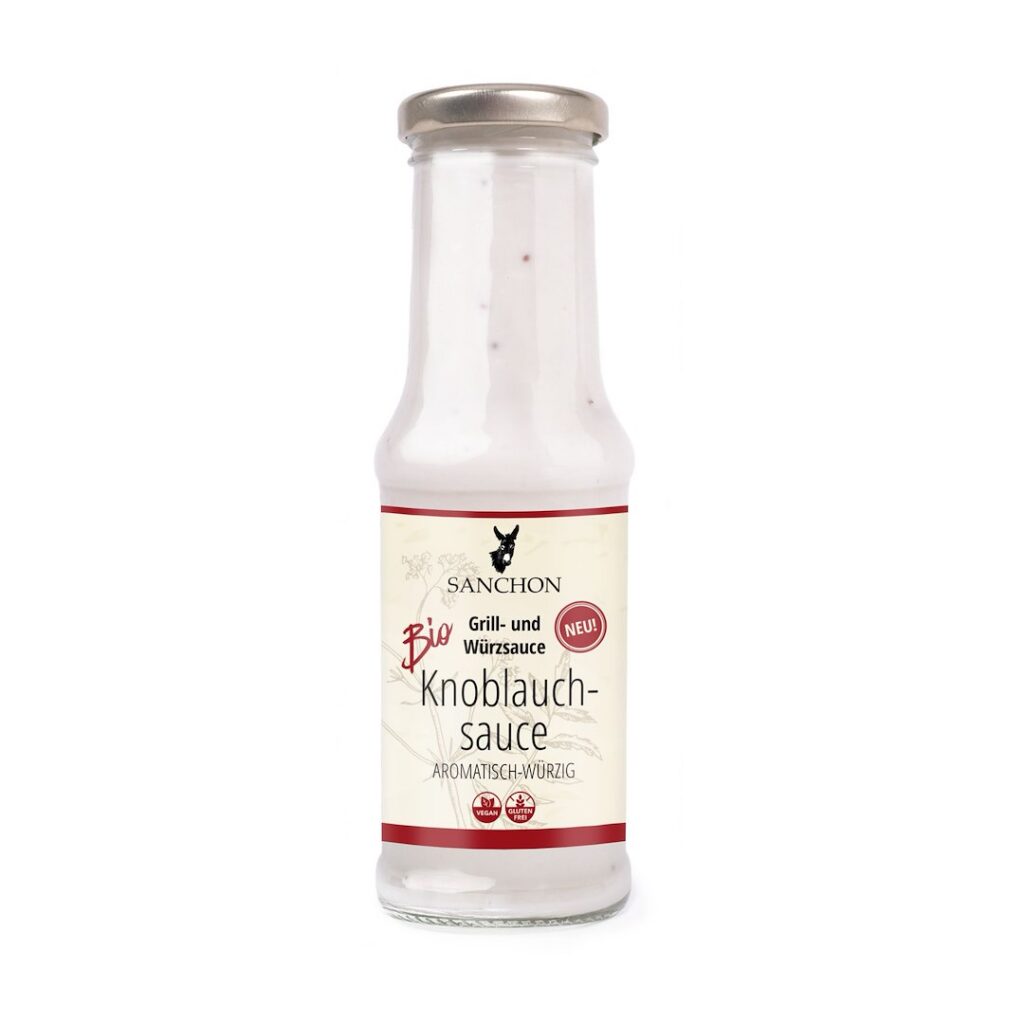 SOS CZOSNKOWY BEZGLUTENOWY BIO 210 ml - SANCHON