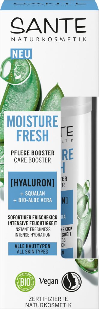 KREM - BOOSTER DO TWARZY NAWILŻAJĄCY Z KWASEM HIALURONOWYM, SKWALANEM I ALOESEM ECO 50 ml - SANTE
