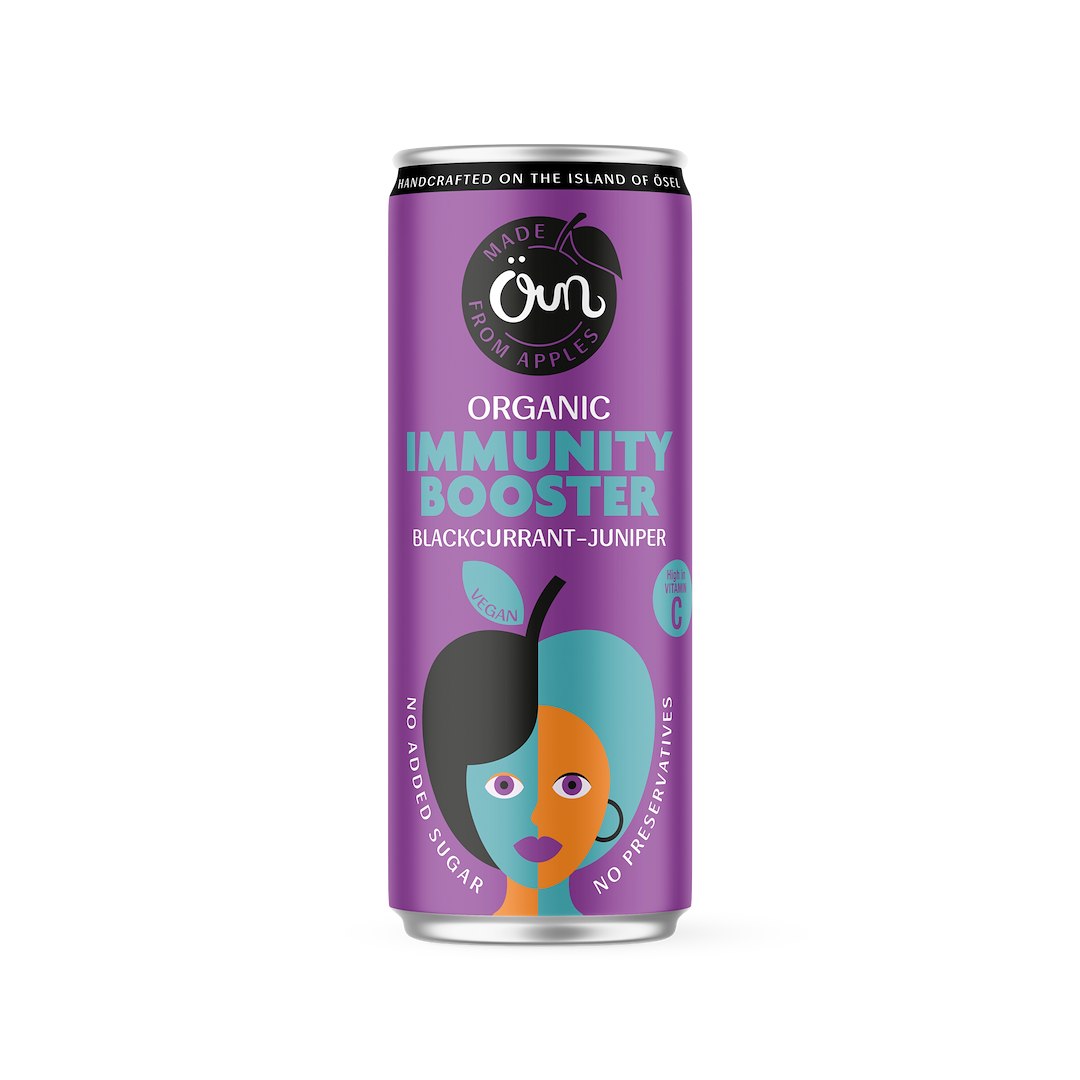 NAPÓJ MUSUJĄCY NA ODPORNOŚĆ CZARNA PORZECZKA - JAŁOWIEC BEZ DODATKU CUKRÓW BIO 250 ml - OUN
