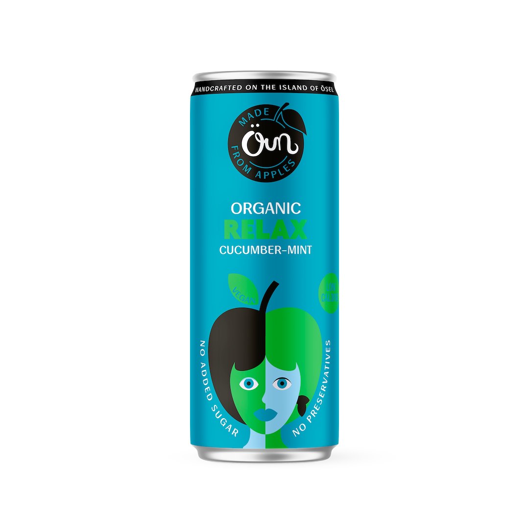 NAPÓJ MUSUJĄCY NA RELAKS OGÓREK - MIĘTA BEZ DODATKU CUKRÓW BIO 250 ml - OUN