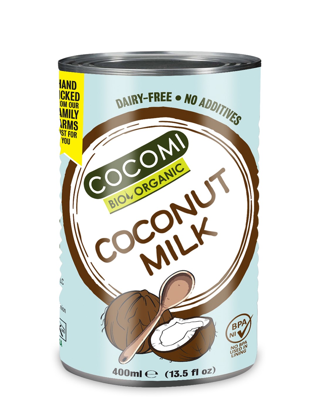 COCONUT MILK – NAPÓJ KOKOSOWY BEZ GUMY GUAR (17 % TŁUSZCZU) BIO 400 ml – COCOMI