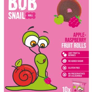 PRZEKĄSKI ROLL JABŁKO - MALINA BEZ DODATKU CUKRÓW BEZGLUTENOWE 100 g - BOB SNAIL