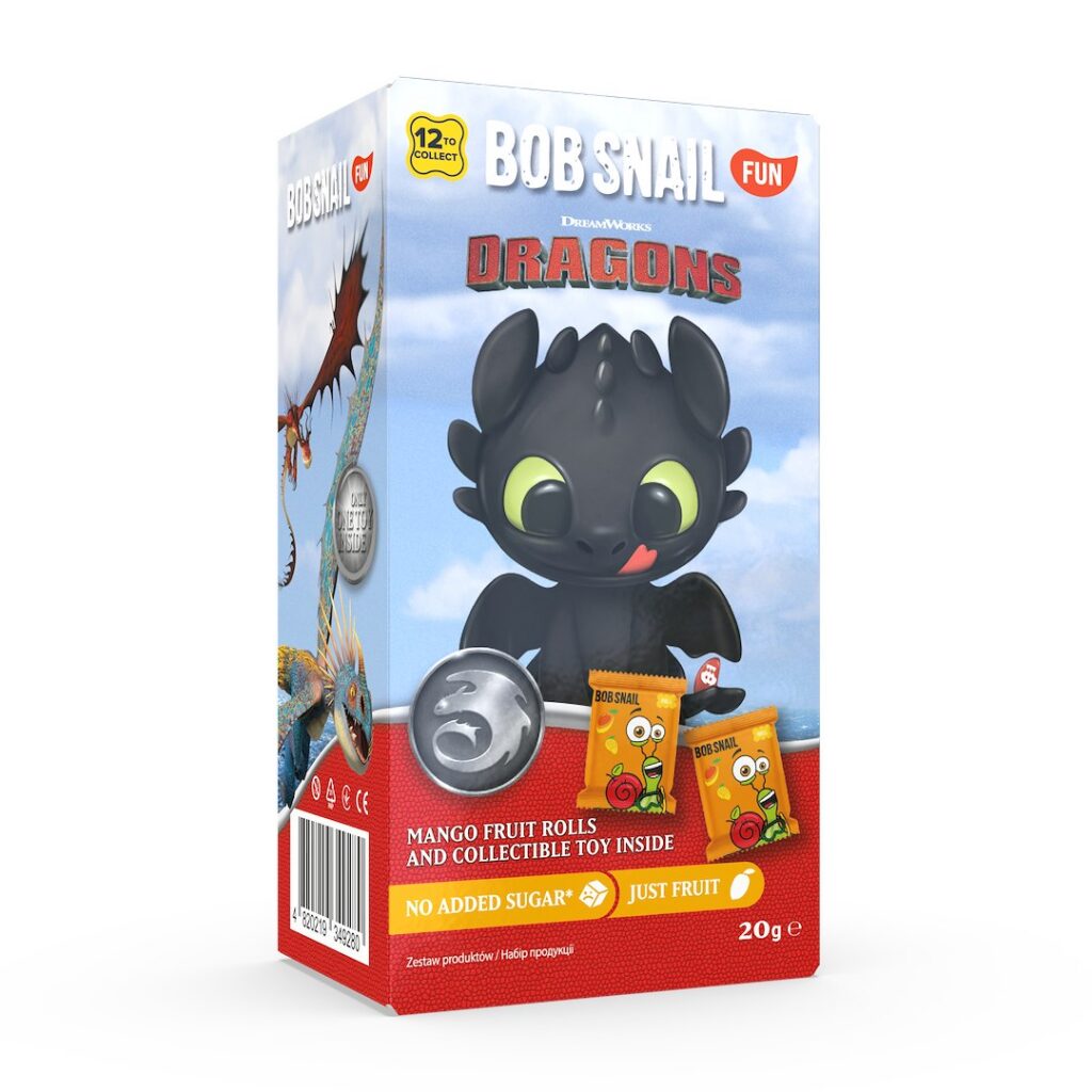 PRZEKĄSKA EAT & PLAY MANGO Z BRELOKIEM BEZGLUTENOWA 20 g - BOB SNAIL