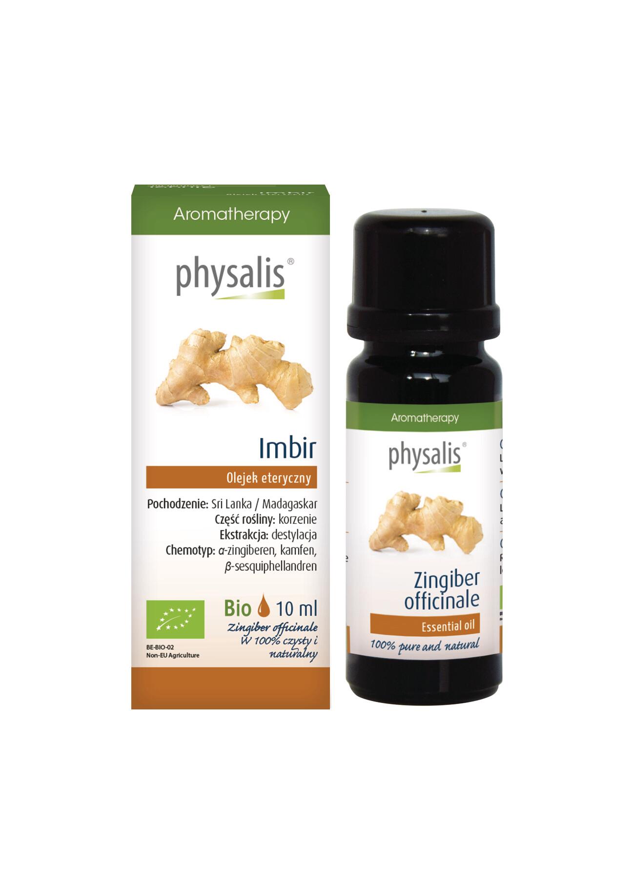 OLEJEK ETERYCZNY IMBIR BIO 10 ml - PHYSALIS