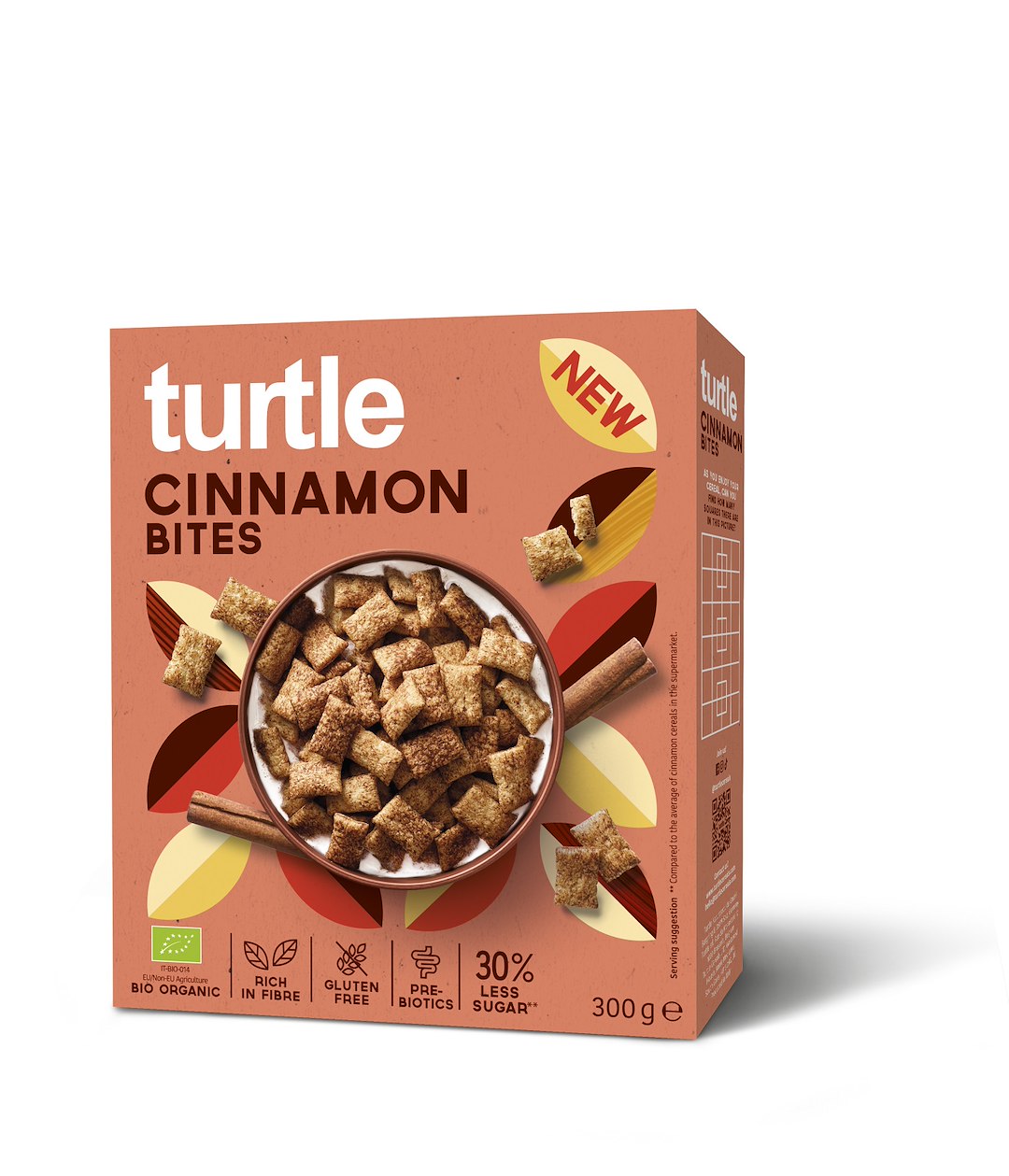 PODUSZKI ZBOŻOWE CYNAMONOWE BEZGLUTENOWE BIO 300 g - TURTLE