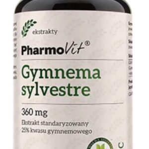 GURMAR EKSTRAKT (GYMNEMA SYLVESTRE) (360 mg) BEZGLUTENOWA 90 KAPSUŁEK - PHARMOVIT (CLASSIC)