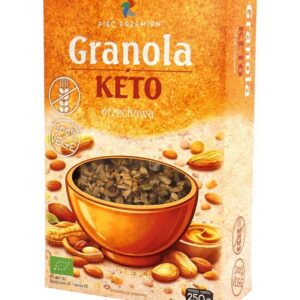 GRANOLA ORZECHOWA BEZ DODATKU CUKRÓW BEZGLUTENOWA KETO BIO 250 g - PIĘĆ PRZEMIAN
