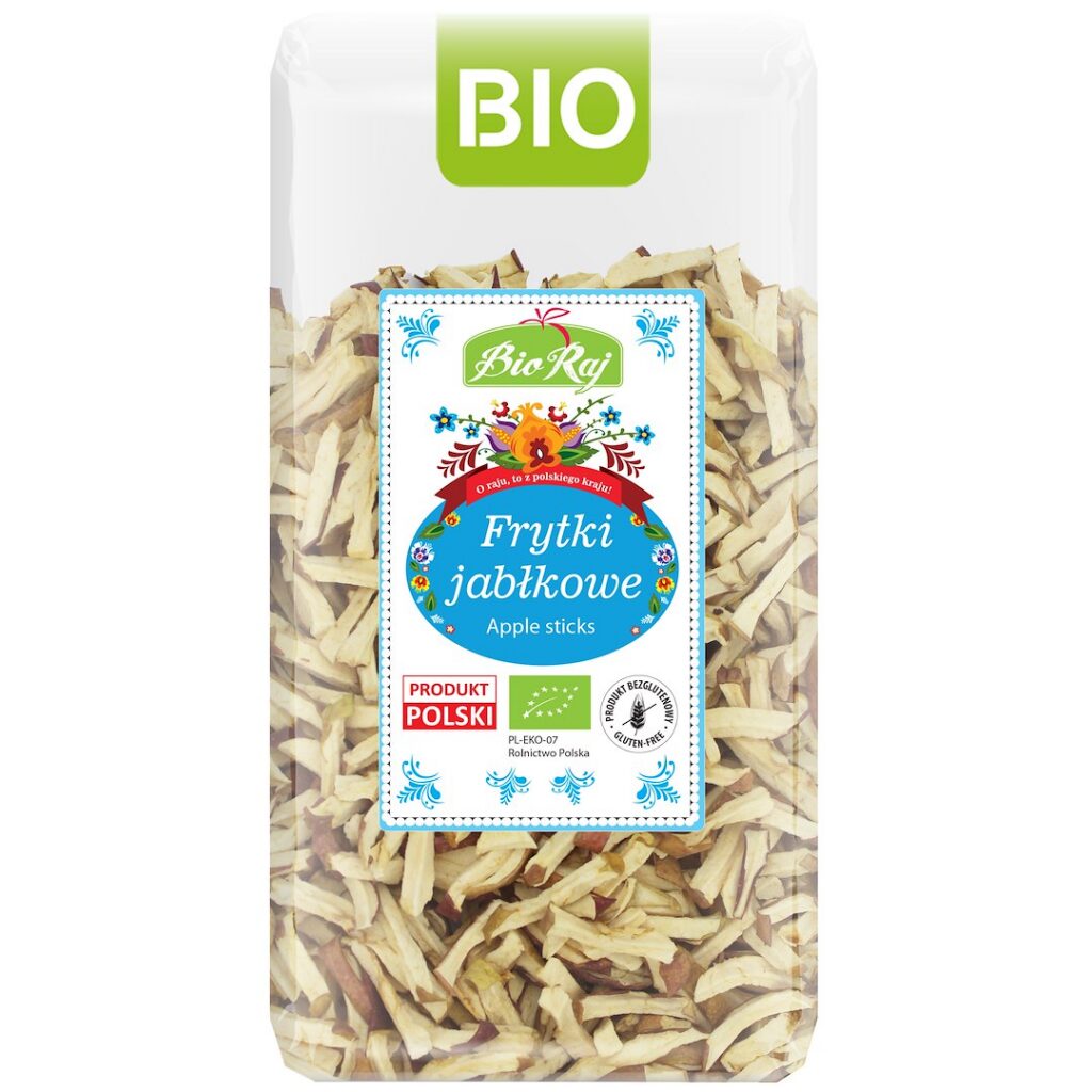 FRYTKI JABŁKOWE BEZGLUTENOWE BIO (POLSKA) 60 g - BIO RAJ