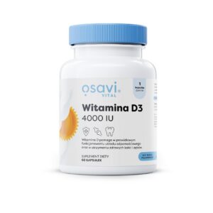 WITAMINA D3 100 mcg (4000 j.m) BEZGLUTENOWA 60 KAPSUŁEK - OSAVI