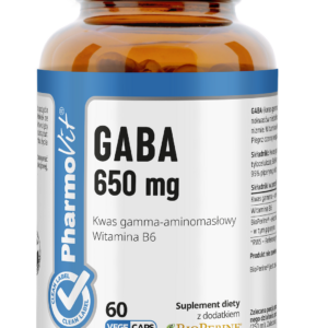 GABA (650 mg) BEZGLUTENOWA 60 KAPSUŁEK - PHARMOVIT (CLEAN LABEL)
