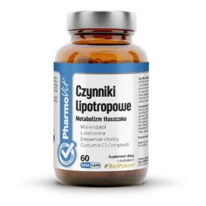 KAPSUŁKI NA METABOLIZM TŁUSZCZÓW (CZYNNIKI LIPOTROPOWE) BEZGLUTENOWE 60 szt. - PHARMOVIT (CLEAN LABEL)