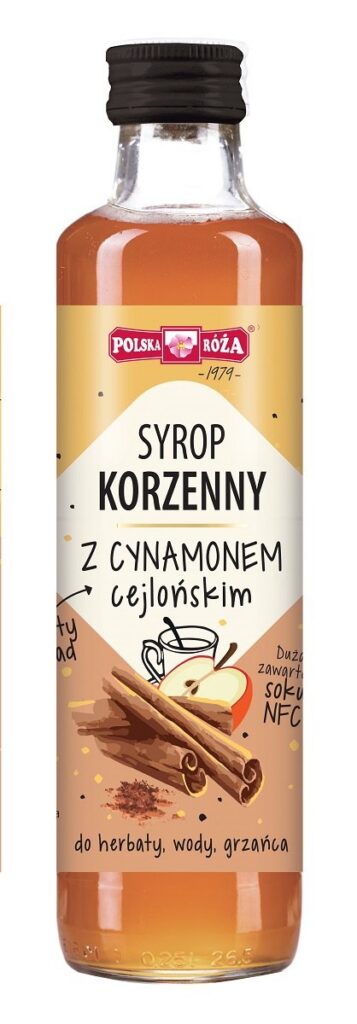 SYROP KORZENNY Z CYNAMONEM 250 ml - POLSKA RÓŻA (PRODUKT SEZONOWY)