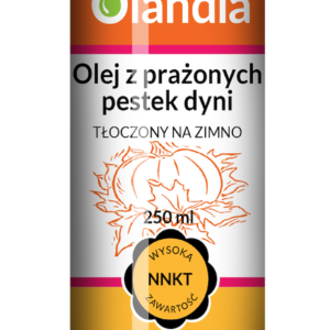 OLEJ Z PRAŻONYCH PESTEK DYNI TŁOCZONY NA ZIMNO 250 ml - OLANDIA