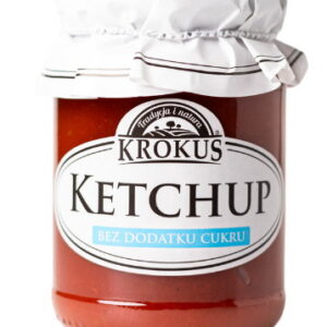 KETCHUP BEZ DODATKU CUKRÓW BEZGLUTENOWY 180 g - KROKUS
