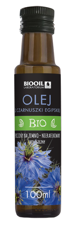 OLEJ Z CZARNUSZKI FILTROWANY TŁOCZONY NA ZIMNO BIO 100 ml – BIOOIL
