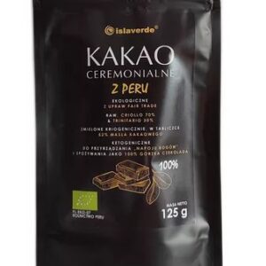 KAKAO CEREMONIALNE - TABLICZKA GORZKA 100 % KAKAO BIO 125 g - ISLAVERDE (SEGURA)