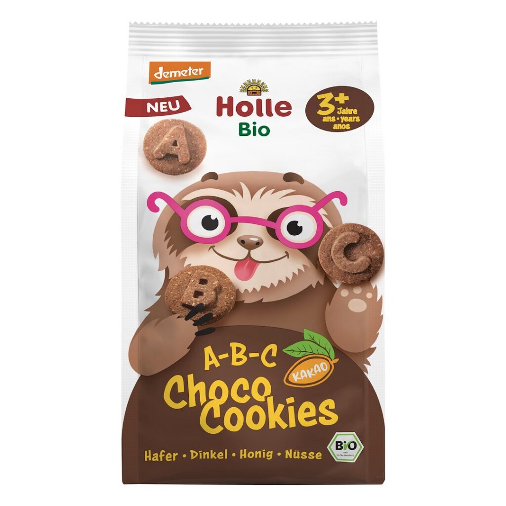 CIASTECZKA KAKAOWO - ORZECHOWE LITERKI ABC OD 3 ROKU DEMETER BIO 125 g - HOLLE