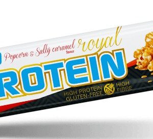 BATON PROTEINOWY O SMAKU SŁONEGO KARMELU I POPCORNU W POLEWIE KARMELOWEJ BEZGLUTENOWY 60 g - MAXSPORT