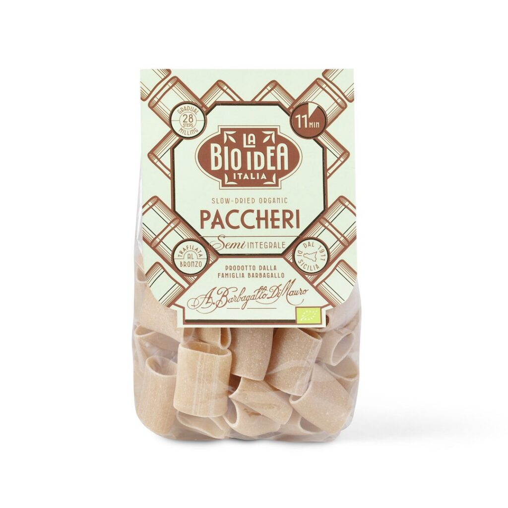 MAKARON (SEMOLINOWY PÓŁRAZOWY) RURKA PACCHERI BIO 375 g - LA BIO IDEA