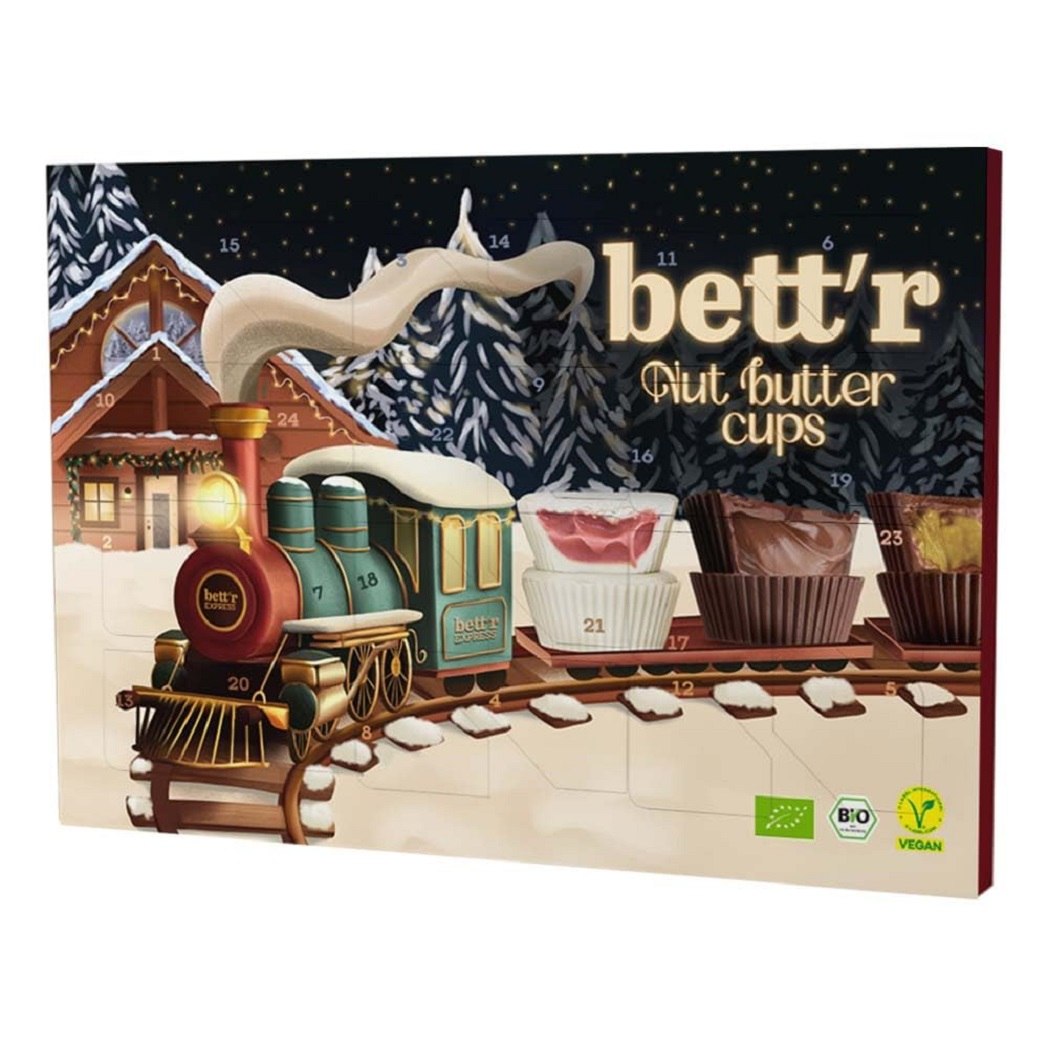KALENDARZ ADWENTOWY: PRALINKI MIX BIO (24 x 13 g) 312 g - BETT'R (PRODUKT SEZONOWY)