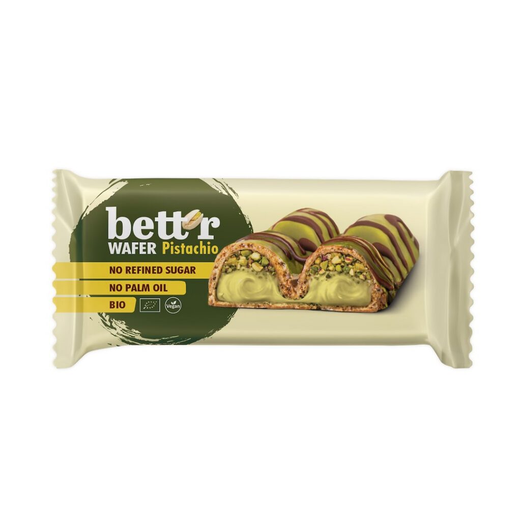 WAFELEK Z KREMEM PISTACJOWYM BIO 34 g - BETT'R