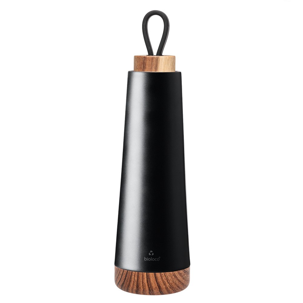 BUTELKA TERMICZNA Z SILIKONOWYM UCHWYTEM CZARNA 500 ml - CHIC-MIC