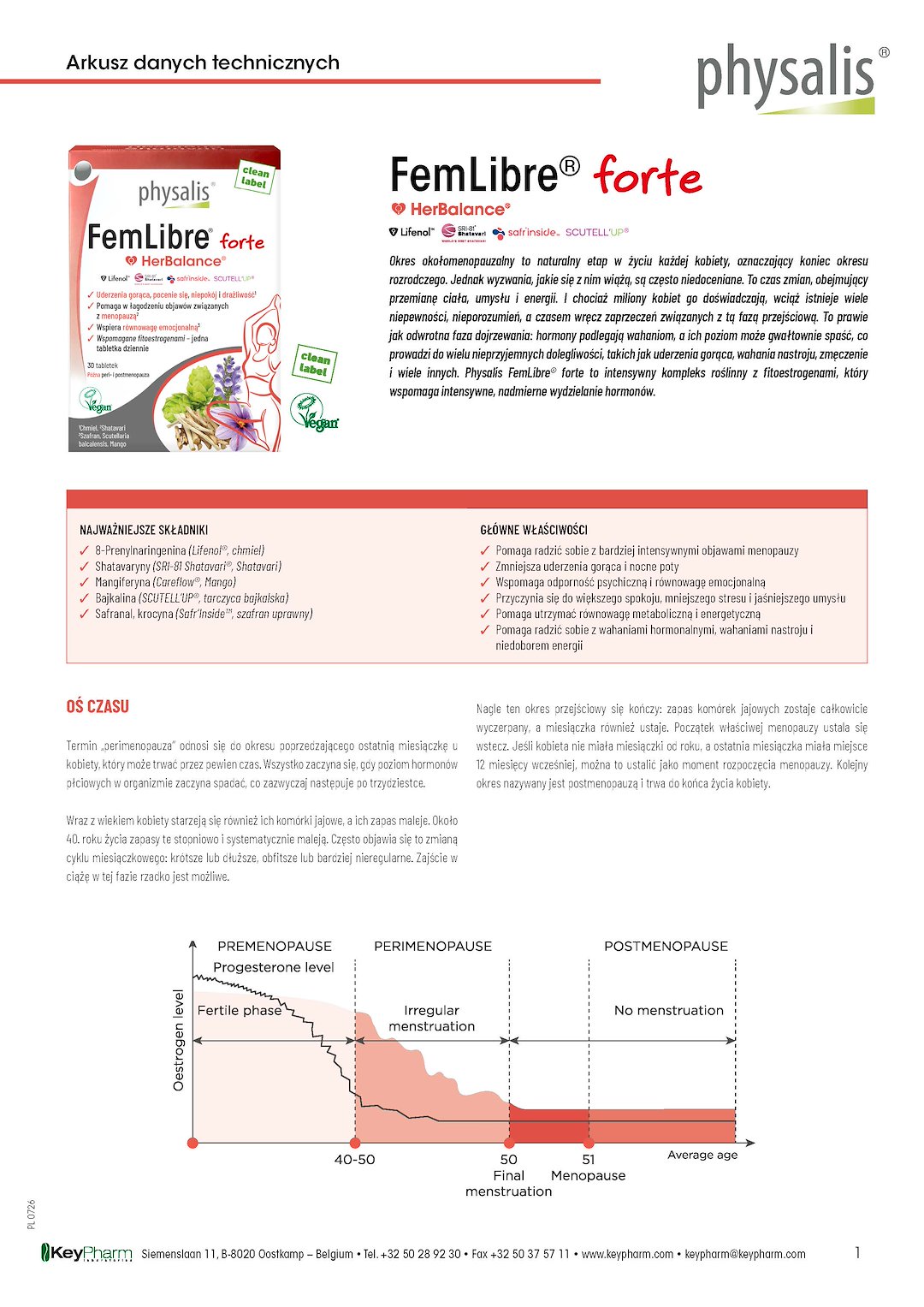 TABLETKI NA MENOPAUZĘ (FEMLIBRE FORTE) 30 szt. - PHYSALIS (HERBALANCE) - obrazek 2