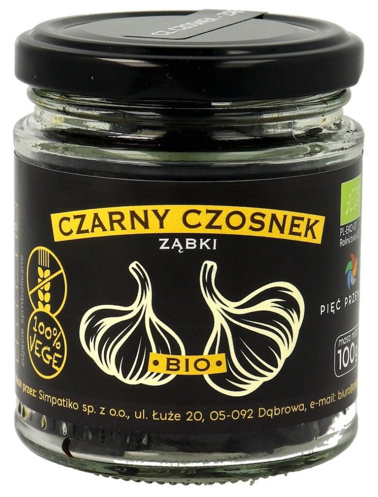 CZARNY CZOSNEK BEZGLUTENOWY BIO 100 g - PIĘĆ PRZEMIAN
