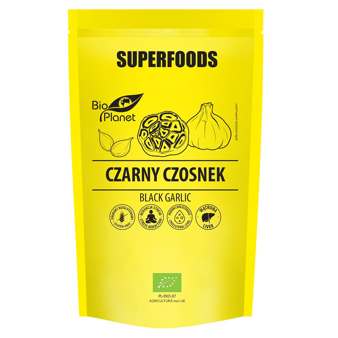 CZARNY CZOSNEK BEZGLUTENOWY BIO 70 g - BIO PLANET SUPERFOODS