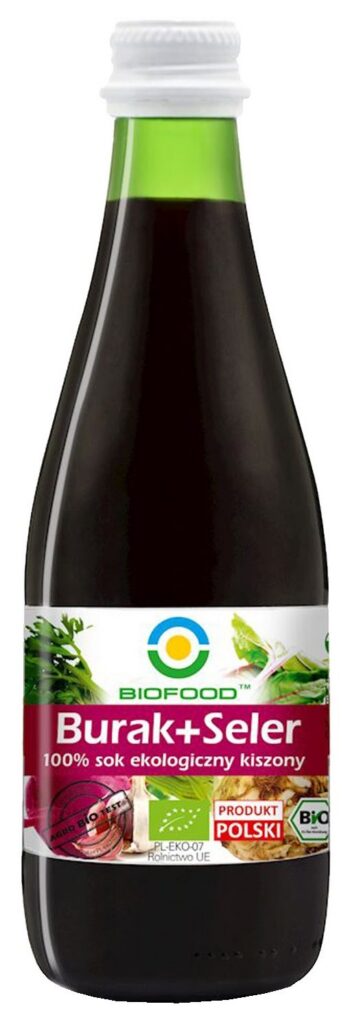 SOK Z BURAKÓW I SELERÓW KISZONYCH NFC BEZGLUTENOWY BIO 300 ml - BIOFOOD