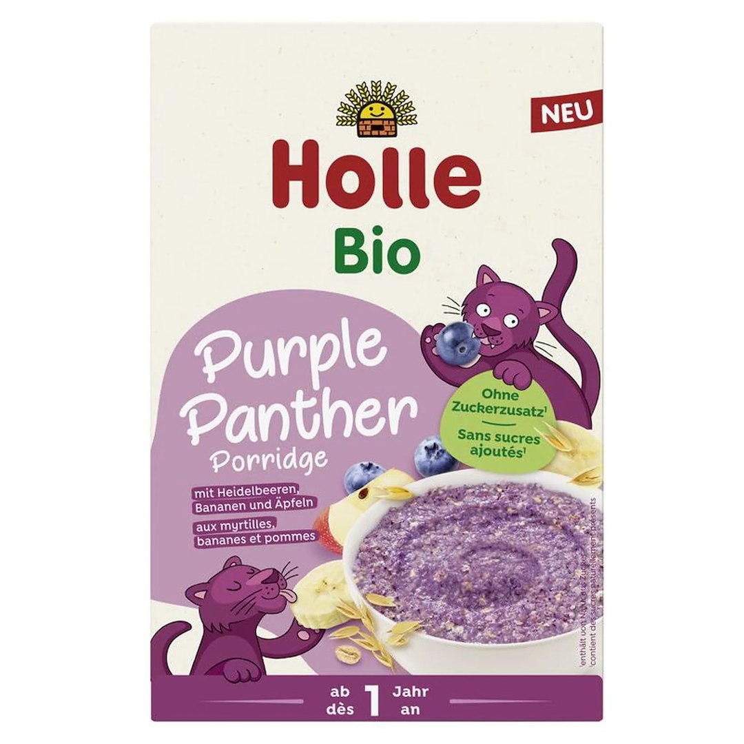 OWSIANKOWA PANTERA BANAN - JABŁKO - JAGODA BEZ DODATKU CUKRÓW OD 1 ROKU BIO 200 g - HOLLE