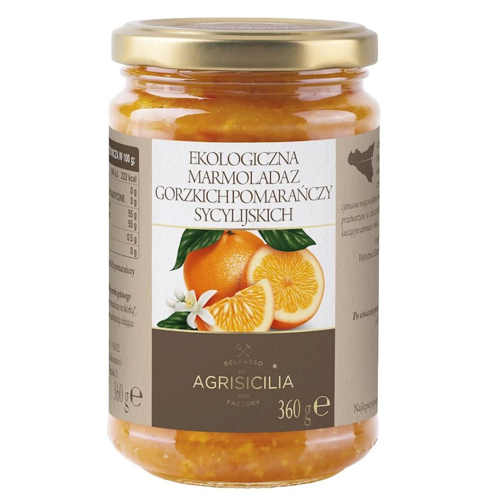 MARMOLADA Z GORZKICH POMARAŃCZY SYCYLIJSKICH BIO 360 g - AGRISICILIA