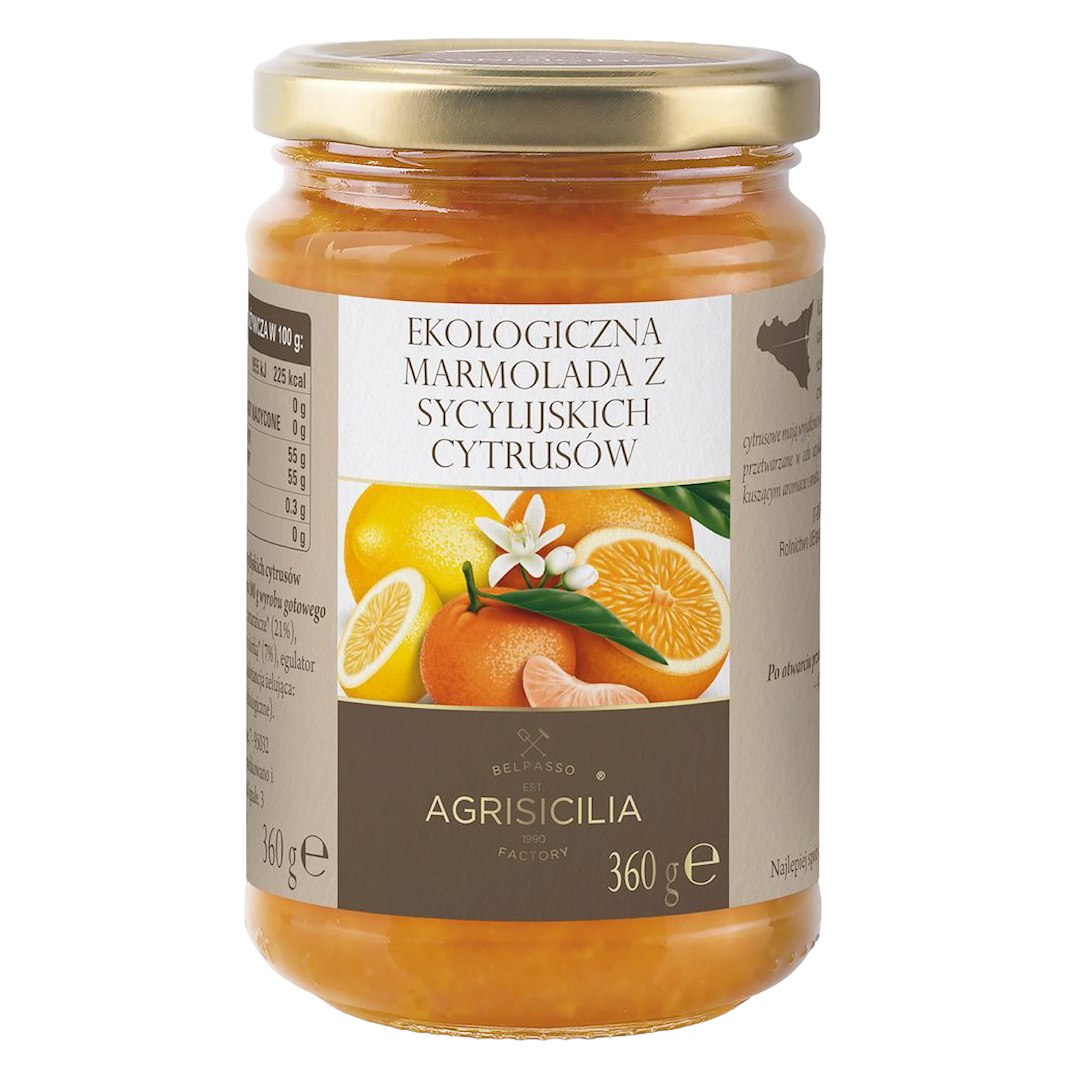 MARMOLADA Z CYTRUSÓW SYCYLIJSKICH BIO 360 g - AGRISICILIA