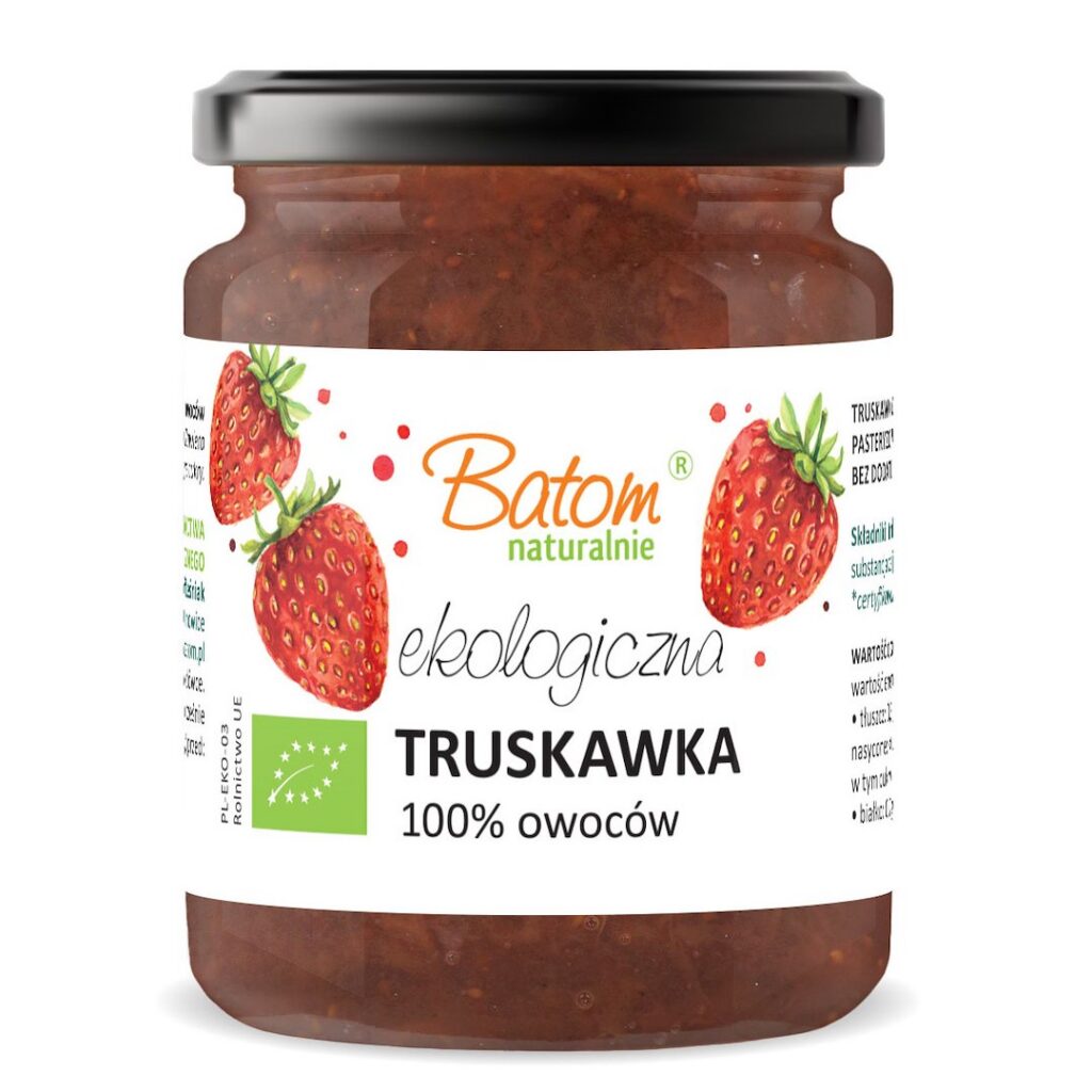 TRUSKAWKA 100 % BEZ DODATKU CUKRÓW BIO 260 g - BATOM