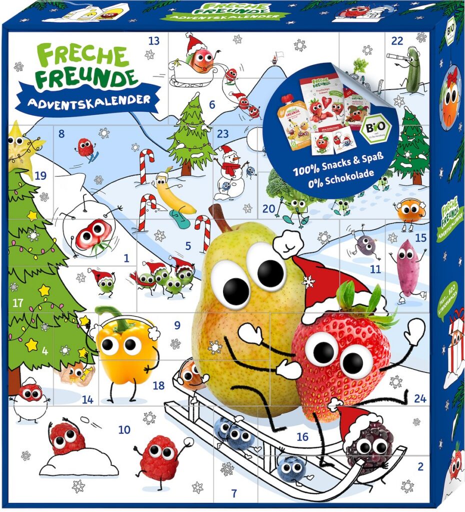 KALENDARZ ADWENTOWY - PRZEKĄSKI BIO 791 g - FRECHE FREUNDE (PRODUKT SEZONOWY)