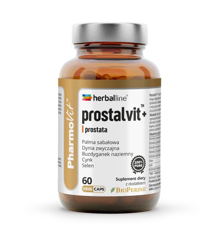 KAPSUŁKI NA PROSTATĘ (PROSTALVIT) BEZGLUTENOWE 60 szt. - PHARMOVIT (HERBALLINE)